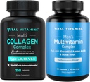 Vitaminas Vitales Cápsulas de colágeno + Multivitaminas de hombres