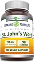 Increíbles Fórmulas Suplemento de San Juan (Extracto de Perforatum) Silencio 700 Mg por Serving Silencio Veggie Capsules ANTE Gluten Gratis ← No-GMO Silencioso Hecho en EE.UU. (1 Pack 180 Cuenta)