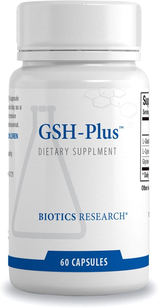 Biotics Research GSH Plus 150 miligramos Glutathione Plus NAC y Glycine, Strong Antioxidant, Supports Liver Health, Cellular Health 60 Capsules