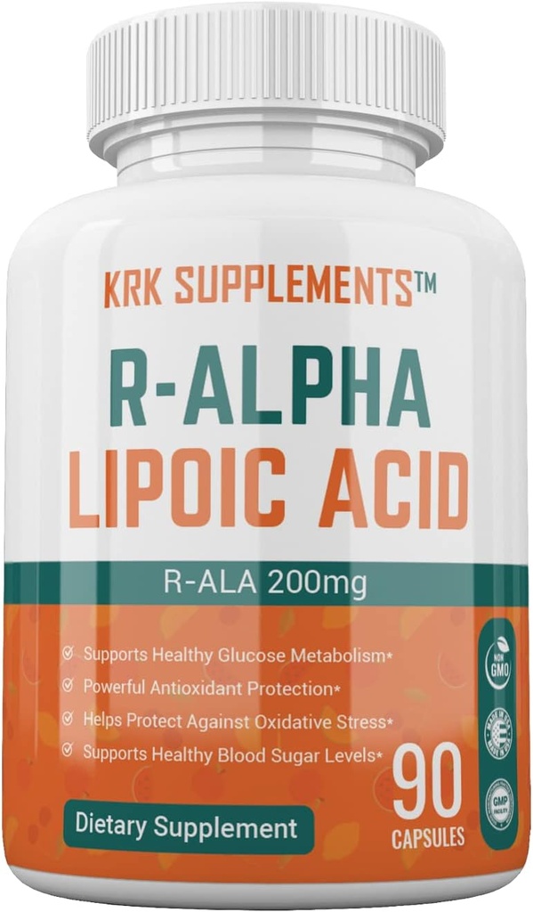 1 Botella R-ALA R-Alpha Lipoic Acid 200mg 90 cápsulas