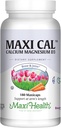 Calcio 1000 mg Suplemento con vitamina D3 (1000 UI) y Magnesio (500 mg) - Bono, dientes y apoyo conjunto para hombres y mujeres - 180 cápsulas - Maxi Cal por Maxi Health