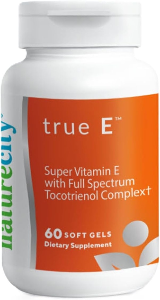 NatureCity True-E Full Spectrum Tocotrienols Vitamina E &amp; Natural Alpha Tocopherol Suplemento ← Vitamina sostenible E Tocotrienols de Evnol Suprabio ← Non-GMO Vitamin E Complex tención 60 Soft gels
