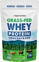 Oportuniteas Grass Fed Whey Protein Powder Concentrate - 1 Ingrediente - Suplemento de proteína pura para la bebida, Smoothie, Shake, Cooking &amp; Baking - Non GMO, Hormone Free &amp; Gluten Free - 1 libra