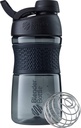 BlenderBottle SportMixer Shaker Bottle Perfect for Protein Shakes and Pre Workout, 20-Ounce, Black