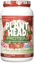 Genceutic Naturals Plant Head Protein Naturally Flavored Best Tasting Strawberry Raw Vegan Vegetarian Protein Dietary Supplement Gluten Soy Dairy GMO Gratis – 30 Servings (1.8 libras)