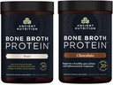 Antigua Nutrición Bono Broto Proteína Polvo, Puro, 20 Servimientos + Bono Broth Protein Polvo, Chocolate, 20 Servimientos