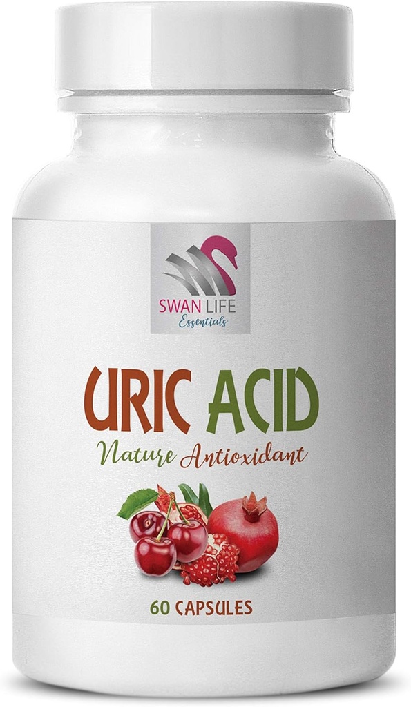 Alerna Kidney Health - URIC Acid Natural ANTIOXIDANT - Uric Acid Cleanse Support Tart Cherry Capsules - 1 Botella 60 cápsulas vegetales