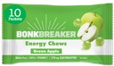Bono Breaker Energy Chews, Ingredientes libres de lácteos para proporcionar energía rápida y foco, 1 caja de 10 paquetes, Green Apple
