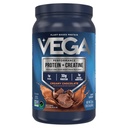 Vega Proteína + Creatina - 30g Proteína de base vegetal, Chocolate, 13 Servings, 3g Creatine, 5g BCAAs, Vegan, Keto, Gluten Gratis, Dairy Free, Low Carb, para el crecimiento muscular &amp; Repair, Drink Mix, 23.4oz