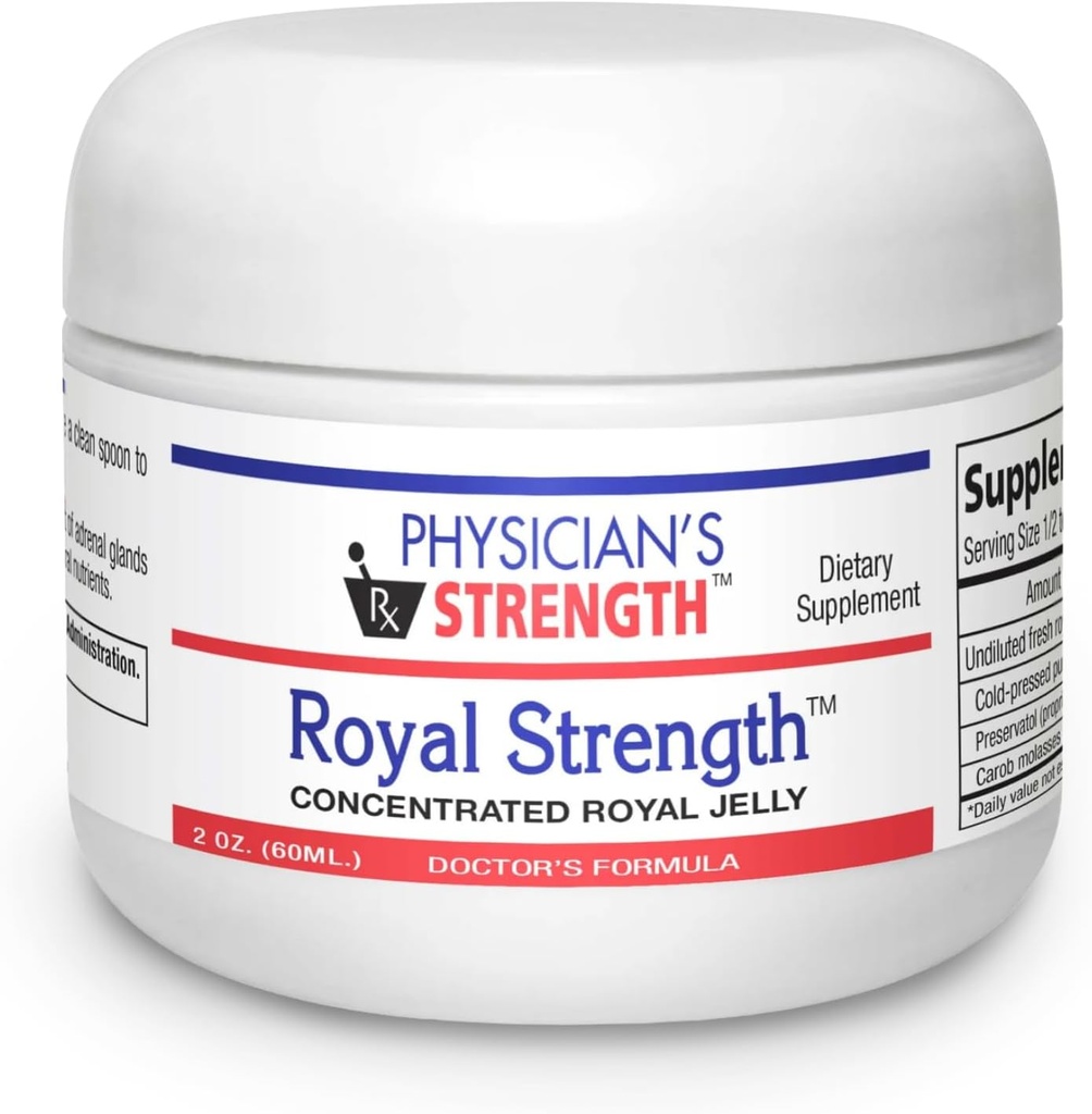 Strength Royal Strength - 60 mL - Fresh Royal Jelly with Austrian Pumpkin Seed Oil - Energy and Adrenal Support