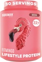 BIRDMAN Fitmingo Vegan Protein Powder con Inositol, Colagen Boosters, Acido Hialurónico y Vitaminas ANTE Bajo Carb, Dairy Free, Baja Calorie Ø 23g Planta Basada Blueberry Protein Polvo con Myo-Inositol