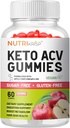 Keto ACV Gummies Advanced Weight Loss & Rapid Belly Fat Burn - Sugar-Free Super Apple Cider Vinegar Diet Suplemento para Hombre Mujeres (1200MG)