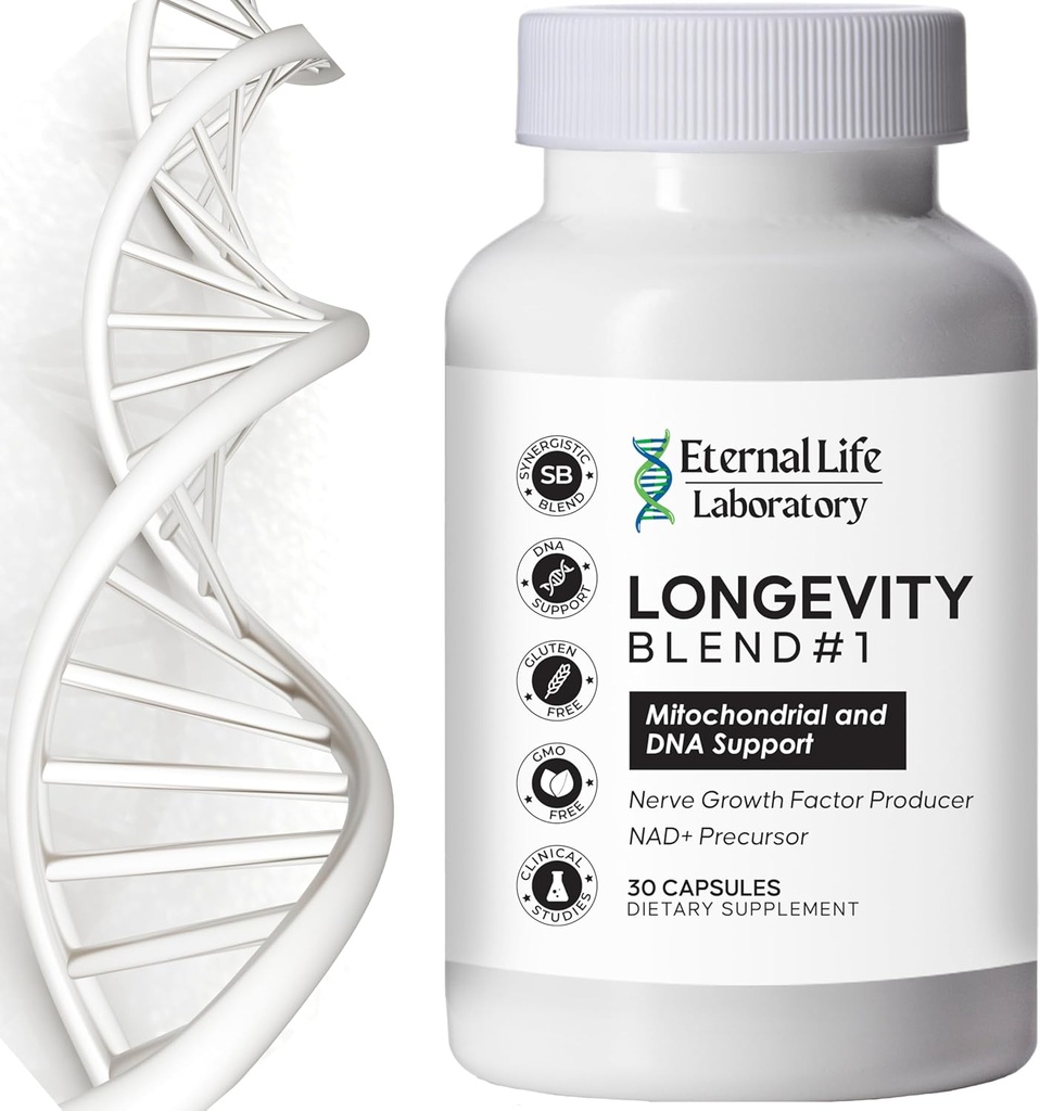 NAD+ Suplemento con CoQ10 200mg, PQQ, Nicotinamide Riboside, Shilajit for Anti Aging Skin & Cell Vitality Longevity Blend #1 Made with Himalayan Shilajit and NAD - 30 Veggie Capsules