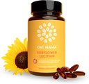 OAT MAMA Sunflower Lecithin Lactation Capsules ← Breastfeeding Essentials for Milk Flow & Clogged Duct Relief ← Postpartum Lactation Support to Increase Breastmilk Production ← 30 Count