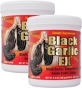 Umeken Black Ajo EX, Fermented Concentrate with Vitamin B, Allicin, Amino Acid, Fermented Black Ajo Suplemento, Oyster Extract, Ginger, 4-6 Month Supply, 6.4 Unce 180g Bottle, Pack de 2
