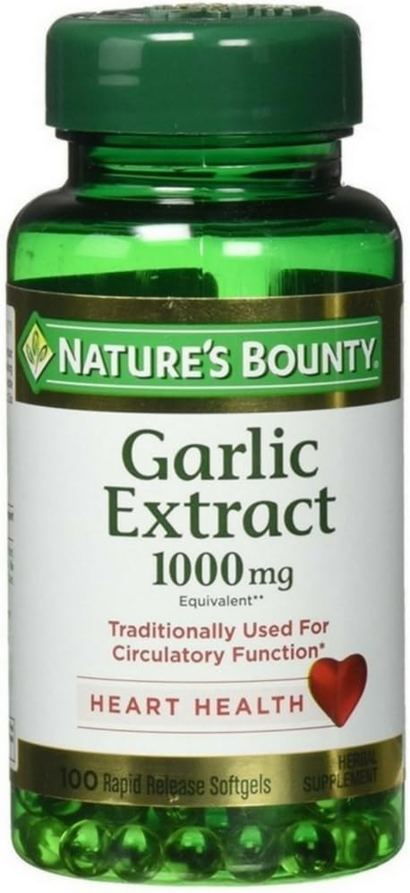Ajo rebote de la naturaleza 1000 mg Rapid Release 100 Softgels sin olor