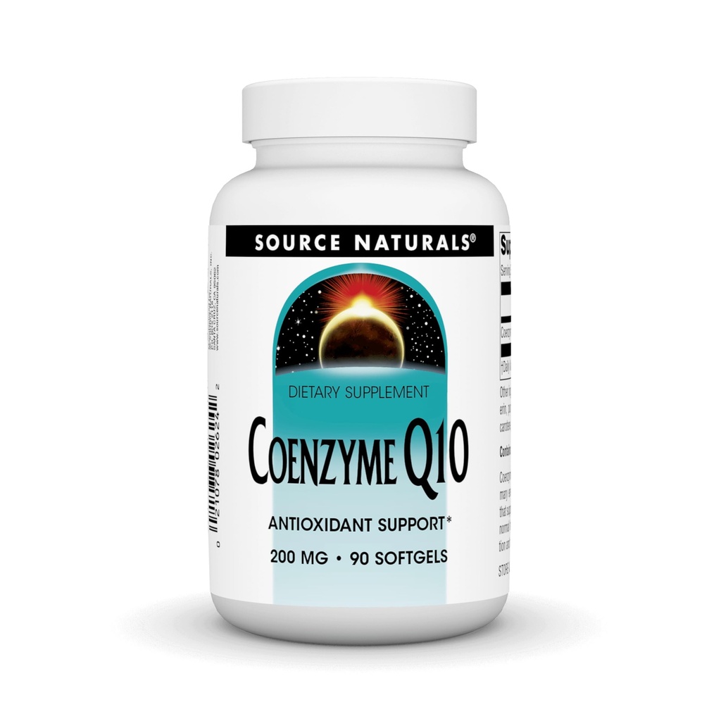 Fuente Naturals Coenzyme Q10, Apoyo Antioxidante*, para el Corazón, Cerebro, Inmunidad, " Apoyo al hígado, 200 mg - 90 Softgels