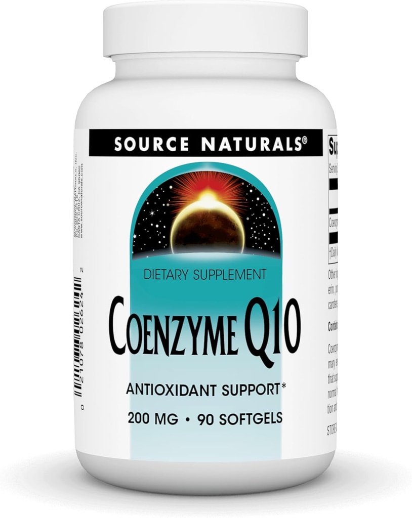 Fuente Naturals Coenzyme Q10, Apoyo Antioxidante*, para el Corazón, Cerebro, Inmunidad, " Apoyo al hígado, 200 mg - 90 Softgels