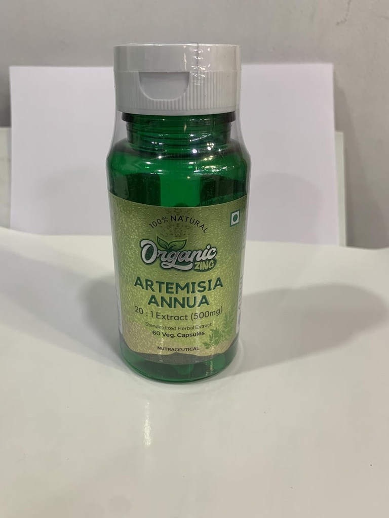 ORGANIZACIÓN Artemisinina cápsulas extraídas de Artemisia Annua (Sweet Wormwood) - Vegan & Gluten Gratis - 60 cápsulas 500mg