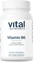 Vital Nutrients Vitamina B6 ← Vegan Methylated B6 Vitaminas para Nervous System, Muscle, Bone Health* ← High-Potency Vitamin B6 for Menstrual Discomfort *  Gluten, Dairy, Soy Free ← 100 Capsules