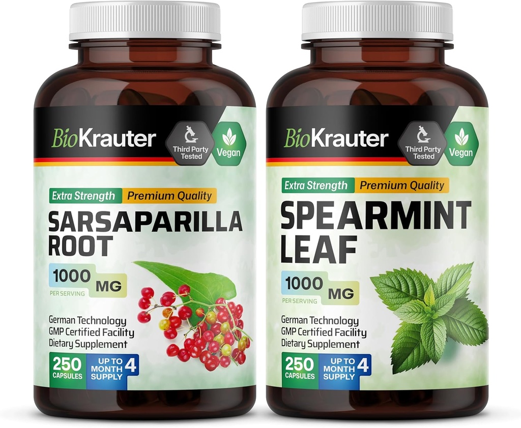 BIO KRAUTER Sarsaparilla 250 cápsulas Spearmint 250 cápsulas