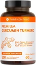 Tormérica de Curcumina Premium de Alimentos, Fuerza Máxima, 500 mg, 60 cápsulas