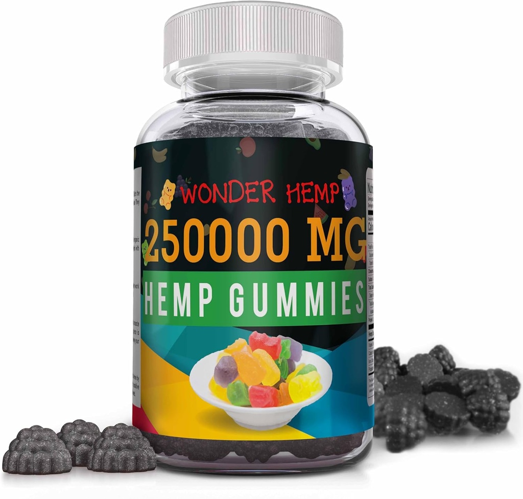 Organic Hemp Gummies Neuropathy Nerve Support Supplement Natural Pure Hemp Oil Extract - Pains Vitamin B2 Extra Strength Relief High Potency Edible Vegan Zen Leaf Made in USA