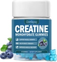 Cretina Monohydrate Gummies for Men &amp; Women, Chewables Creatine Monohydrate for Muscle Strength, Muscle Builder, Energy Boost, Pre-Workout Gummies(60 Count) - Blueberry Flavor