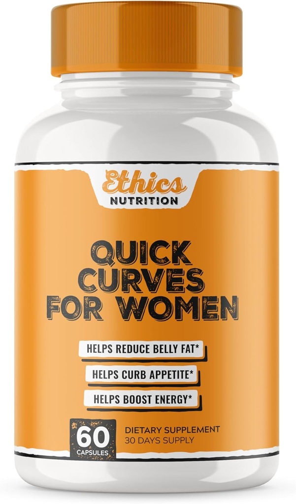 Curvas rápidas - Píldoras de peso quemador de grasa para las mujeres ¦ Appetite Suppressant, Best Fat Burner Metabolism Booster ¦ Slimming Belly Fat Burner Diet Píldoras que funcionan rápido, fuerza adicional - 60 cápsulas