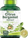 tnvitamins Citrus Bergamot 2000mg - 180 Capsules  Ultra Potent Citrus Bergamot Supplement 2000 mg Per 1 Capsule Serving ← 6 Month Supply! ← Non-GMO Silencio Made in The USA!
