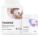 THORNE - Whey Protein Isolate (Chocolate, 31.9 Oz) & Amino Complex (Berry, 8 Oz) Bundle - Soportes Muscle Repair &amp; Recovery - NSF certificado para el deporte - Gluten Free, Soy Free