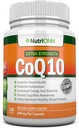 CoQ10 200mg (Doble Strength), 120 Capsules - Alta Absorción Coenzyme Q10 - Científicamente Probada Extra Strength CoQ10 Ubiquinone - 4 Month Supply