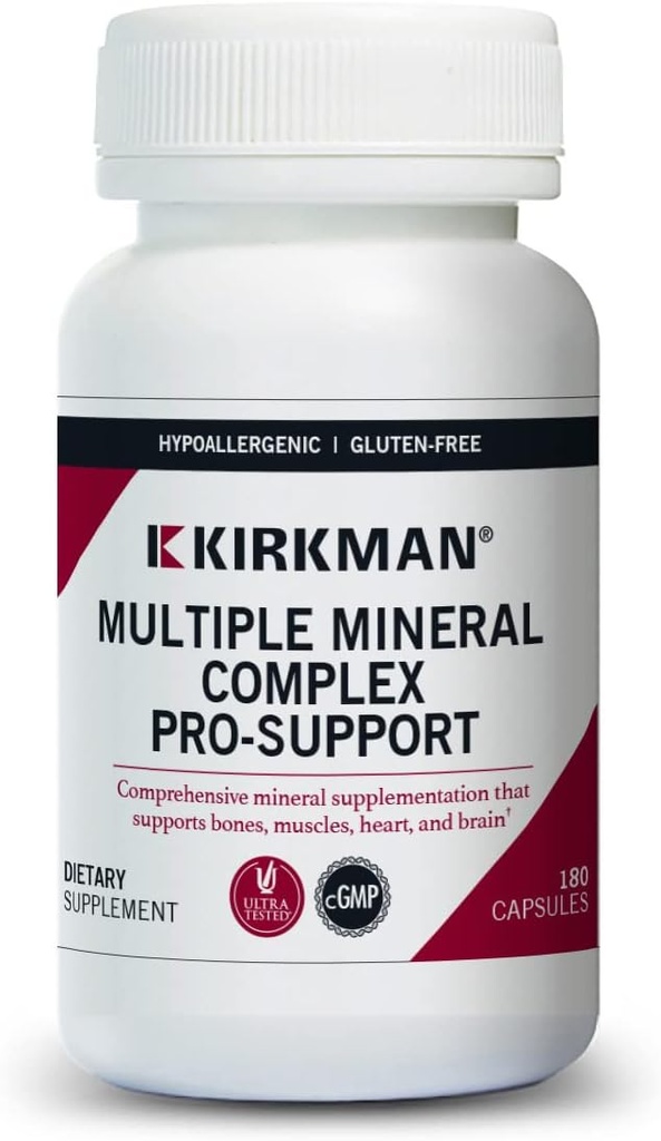 Kirkman Multiple Mineral Complex Pro-Support - Hypoallergenic TEN 180 Vegetarian Capsules TEN Minerals