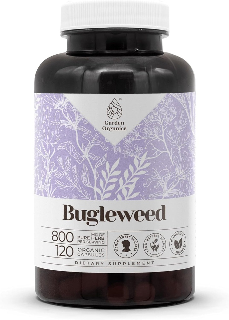 Bugleweed 120 Capsules ← Suplementos dietéticos herbarios de alta potencia  Hecho con cápsulas vegetales y Bugleweed (Ze LAN, Lycopus Virginicus) Herb seca (120 conteo)