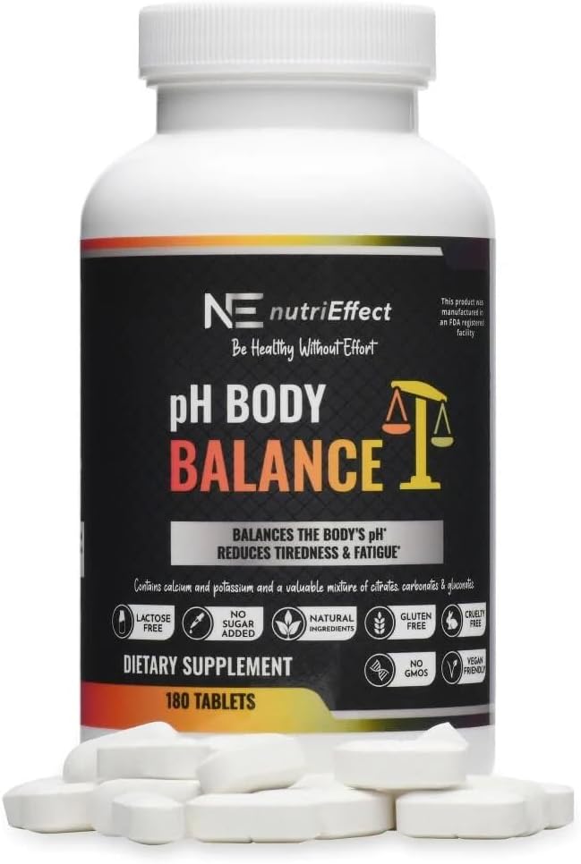 pH Balance tención Alkaline Support for Immune, Fatigue Supplement, ph Defense, Support Cellular tención Neutralize Acid, Balances - 180 Tablets