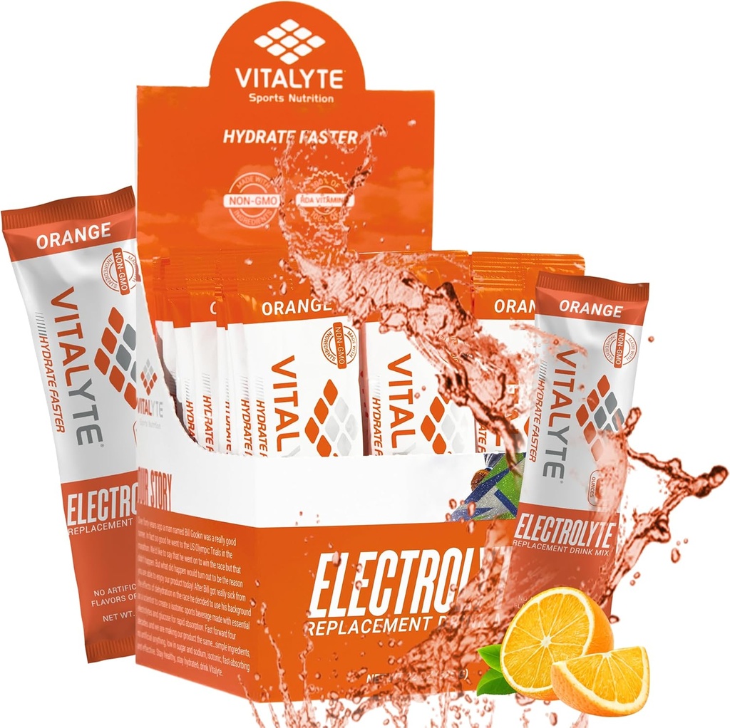 Vitalyte Electrolytes Packets Isotonic Sports Drink ¦ Electrolytes Powder Packets Sports Nutrition Electrolyte Replacement Drinks Dehydration Relief Packets