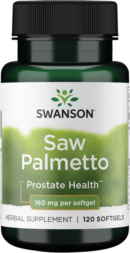 Swanson Saw Palmetto Hombres Prostate Health Hormones Apoyo Urinary Health 160 Milligrams 120 Sgels