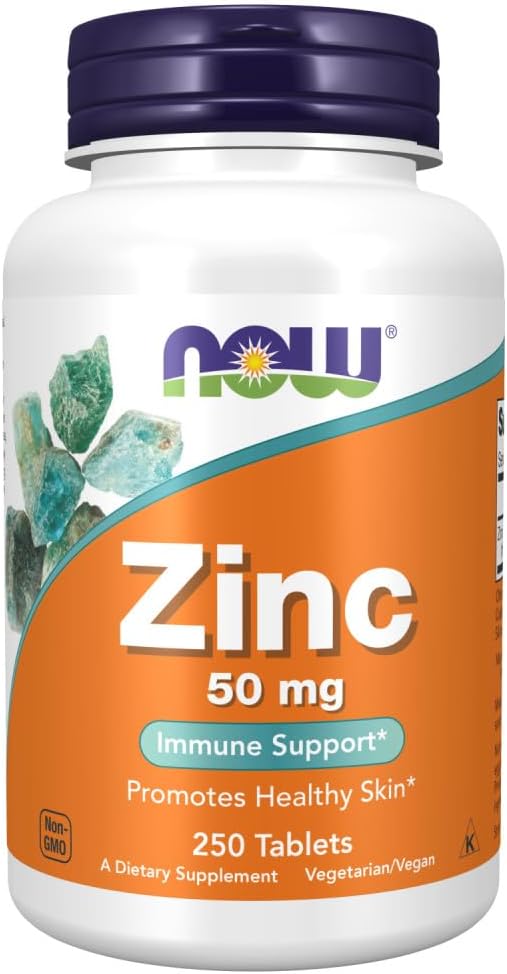 Ahora Foods Zinc (de 405mg de Zinc Gluconate), White, Unflavored, Tablet, 250 Conde