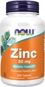 Ahora Foods Zinc (de 405mg de Zinc Gluconate), White, Unflavored, Tablet, 250 Conde