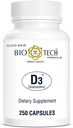 Bio-Tech Pharmacal Vitamina D3 (D3 1k UI, 250 Cuenta)