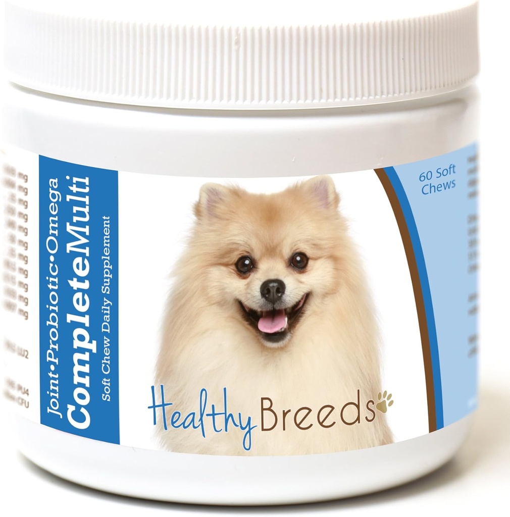 Saludable razas Pomeranian Todo en un multivitamínico suave Chew 60 cuenta