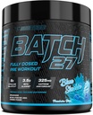 TC Nutrition Batch 27 Pre Workout Powder - 8g Citrulline, 3.5g Beta Alanine, 2.5g Betaine, 325mg Caffeine ANTE Instant Energy, Focus, Pumps, " Strength  durable Nitric Oxide Booster 20 sv (Blue Slushie)