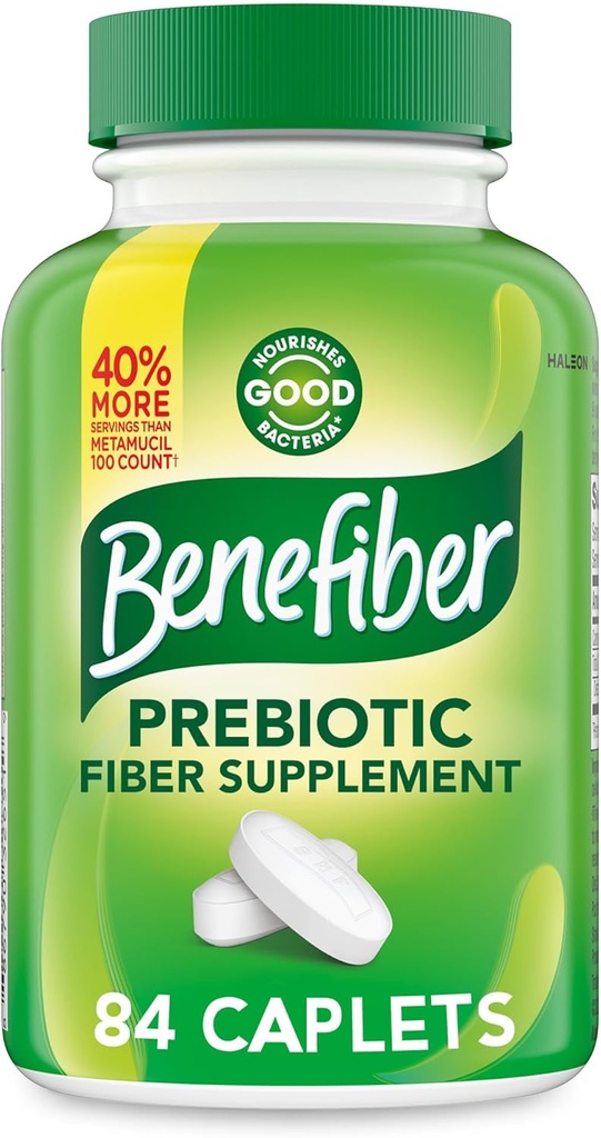 Benefiber Prebiotic Fiber Supplement Caplets, 84 Conde