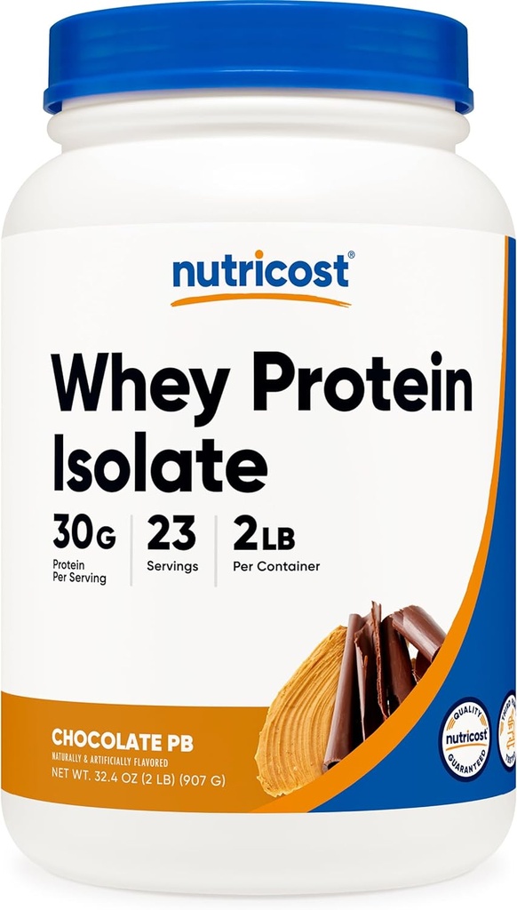 Nutricost Whey Protein Isolate (Chocolate Peanut Butter, 2 libras) Protein Powder