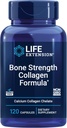 Extensión de la vida Bone Strength Collagen Fórmula, Calcium Collagen chelate, Calcium fructoborate, Vitamin D3, Magnesium Citrate, Silicon, Boron, Gluten-Free, Non-GMO, 120 Capsules