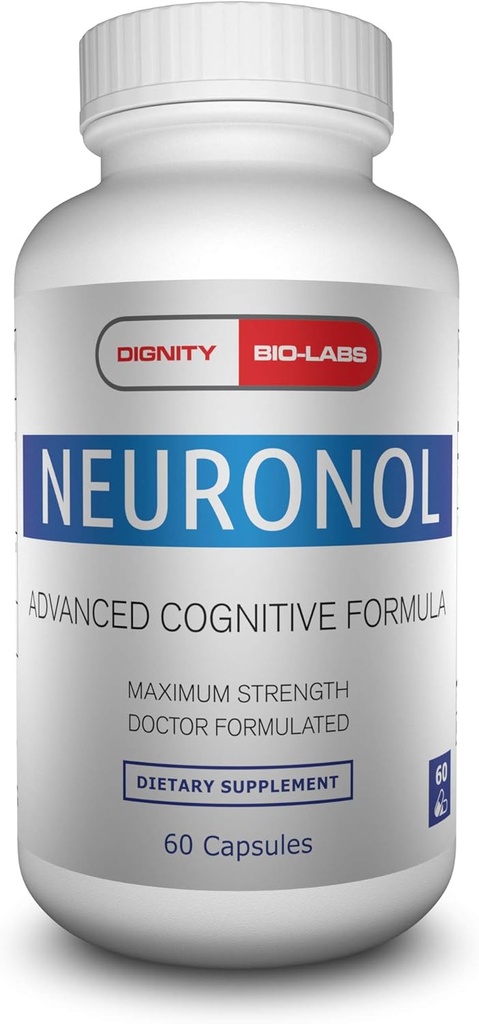 Neuronol por Dignity Bio-Labs: Brain Health Formula for Memory Support, Focus, Clarity, and Concentration - #1 Nootropic formulated w/Dmae, Bacopa Monnieri, Ginkgo Biloba &amp; More.