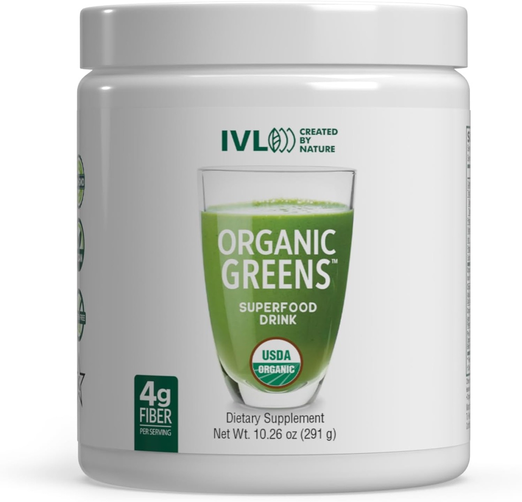 IVL - Verdes Ecológicos - Bebida Ecológica Superalimentaria - Cargado con Antioxidantes, Micronutrientes, Prebióticos &amp; Probióticos - para Apoyo Inmunitario, Salud Digestiva - Gran Sabor (1 Pack, 30 Servimientos)