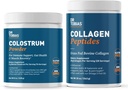 Dr. Tobias Collagen Peptides Powder y Colostrum Powder - Soporta Skin, Hair, Joint Health, y Función Inmunitaria - Gluten-Free, Non-GMO