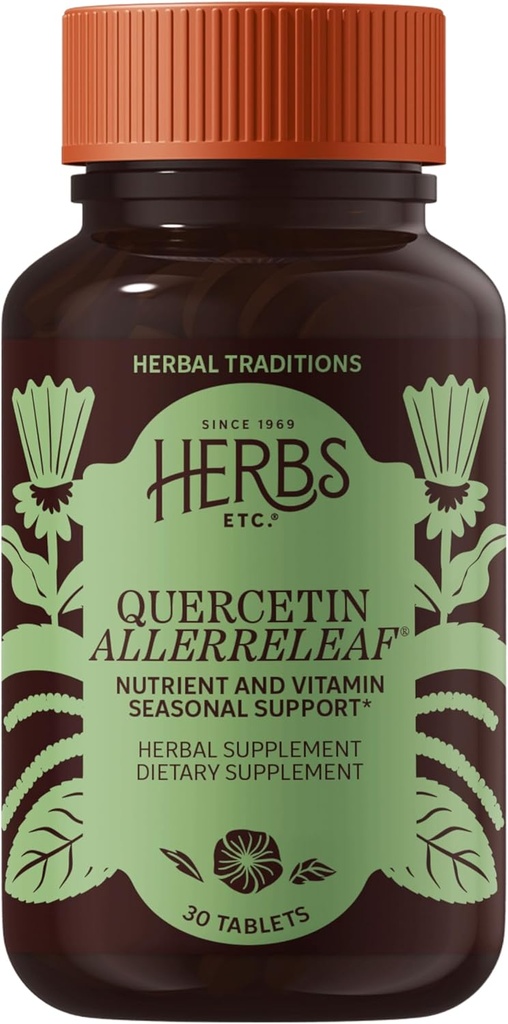 Herbs, Etc. Allergy ReLeaf System - Seasonal Discomfort Supplement - Provides Support for Sneezing & Itchy Eyes - Supports Sinus Function - 30 Softgels (30 Servings)