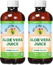 Lily Of The Desert Organic Aloe Vera Juice 2-Pack – Inner Fillet, Natural Gut & Digestive Support, Stomach Relief, 32 Fl Oz Ea